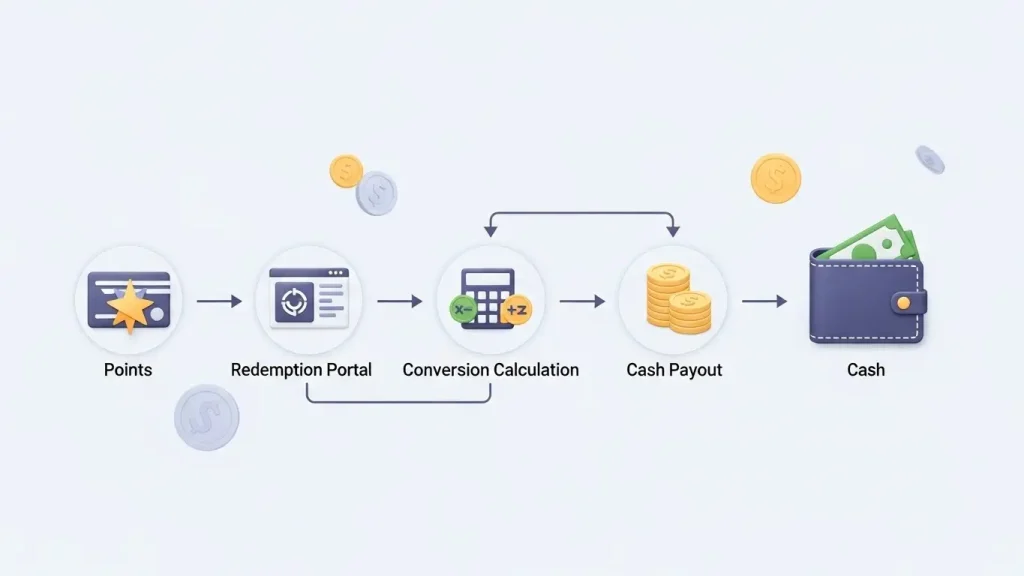 카드 포인트 현금화 절차 도식