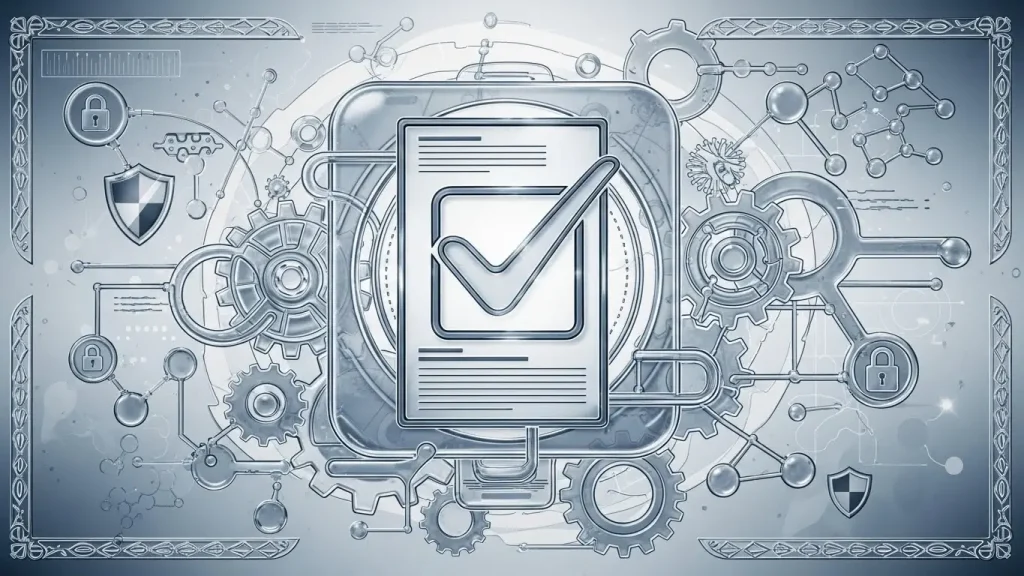 체크 카드 현금화 합법 기준을 나타낸 문서 아이콘 일러스트