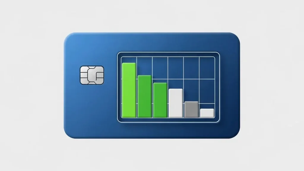 신용 카드 잔여 한도 현금화 개념을 시각화한 금융 일러스트