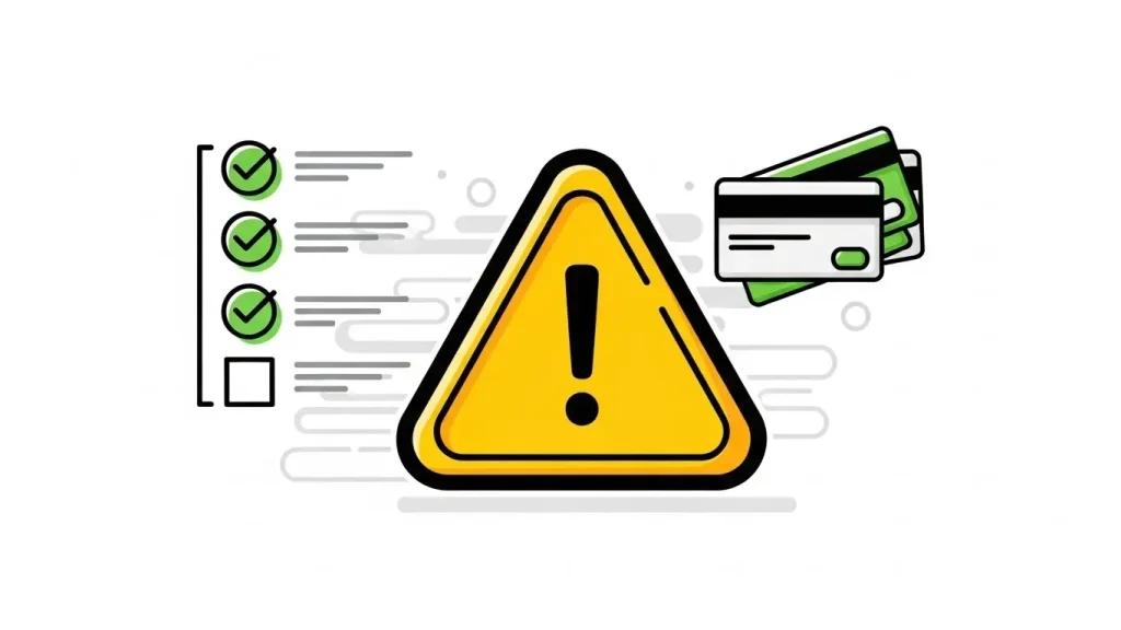 신용 카드 잔여 한도 이용 전 주의사항 안내 일러스트