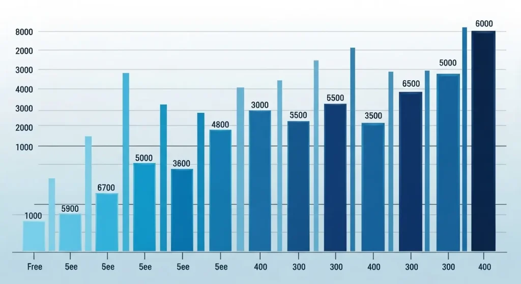 신용카드 현금화 수수료 비교 차트 일러스트