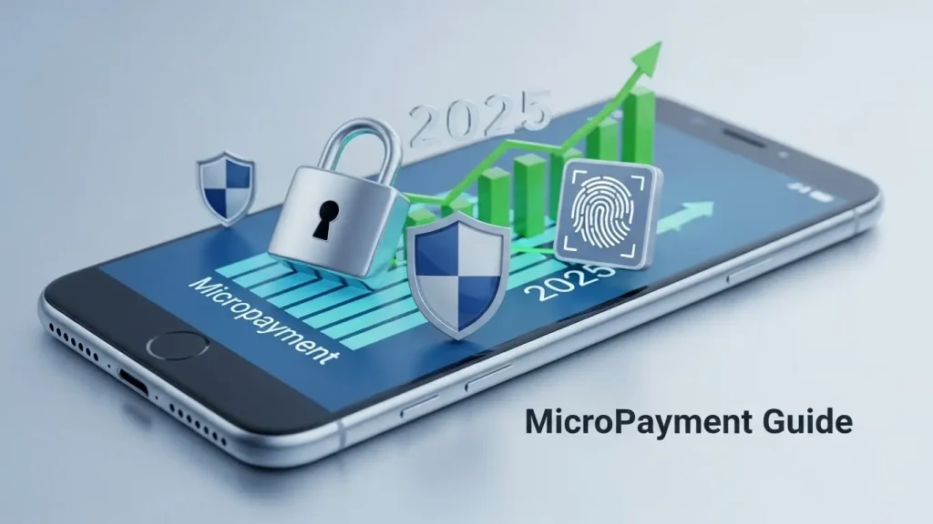 2025년 소액결제 현금화 가이드를 상징하는 스마트폰·안전 아이콘 조합 이미지