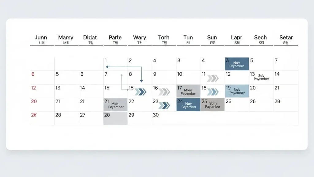 신용카드 현금방법 결제일 역산과 한도·회전 캘린더 시각화
