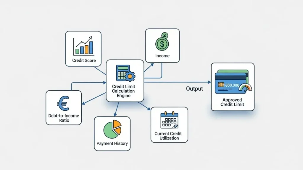 신용 카드 한도 산정 기준 설명 이미지