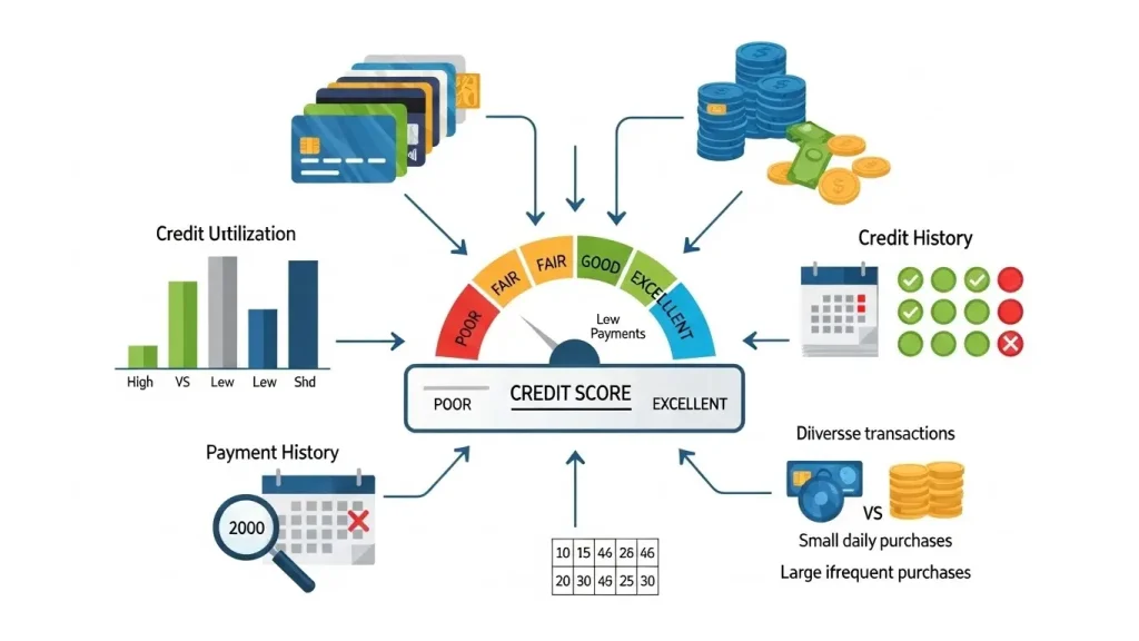 신용 카드 한도 현금화와 신용 관리 이미지